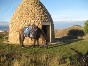 Gerestaureerde bori, herdersschuilhut