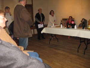  Epiphany Celebration of the neighborhood association. Patricia in the white jacket, report on greenhouse 