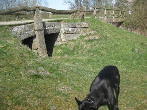 Weer een eeuwenoud bruggetje op de Ossenweg. De waterloop is wel veranderd!