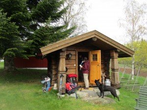 Een minuscule hutte. Goed voor lunchpauze